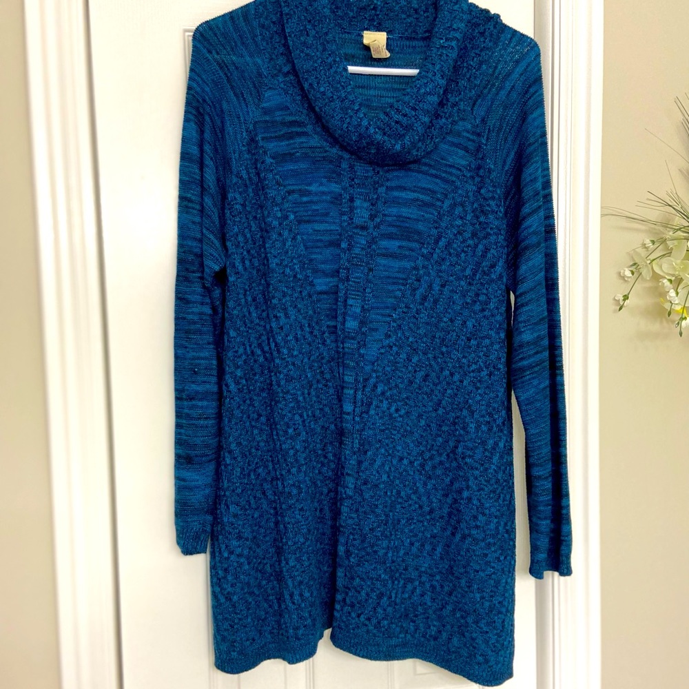 Faded Glory Women's Plus Cowl Neck Raglan Sweater: small snags shown in picture